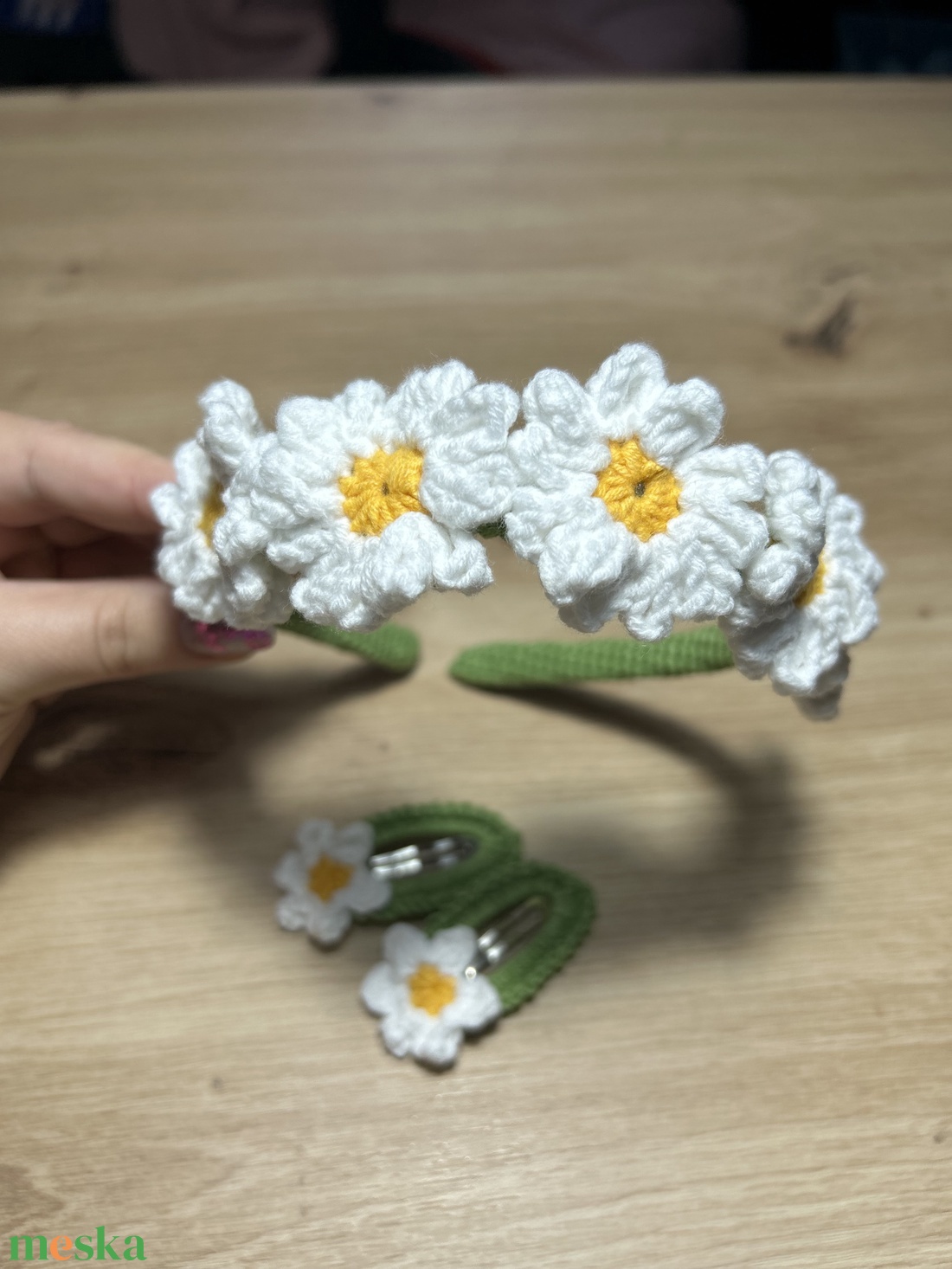 Horgolt hajráf szett - ruha & divat - hajdísz & hajcsat - hajráf & hajpánt - Meska.hu