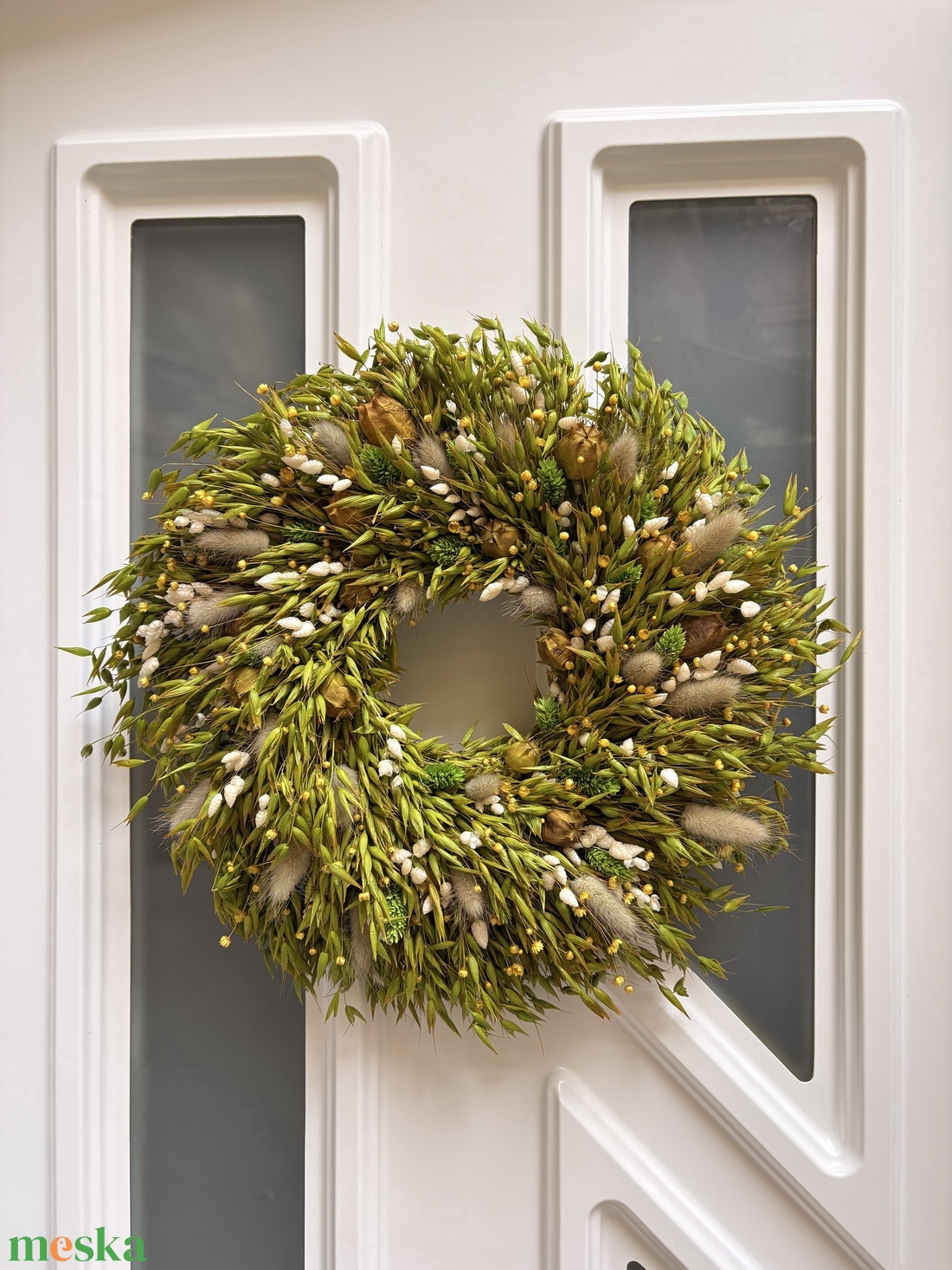 Szárazvirág ajtókopogtató - otthon & életmód - dekoráció - ajtó- és ablak dekoráció - ajtódísz & kopogtató - Meska.hu