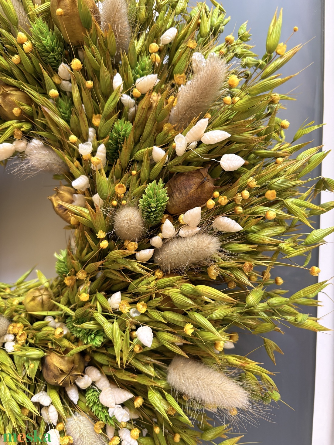 Szárazvirág ajtókopogtató - otthon & életmód - dekoráció - ajtó- és ablak dekoráció - ajtódísz & kopogtató - Meska.hu