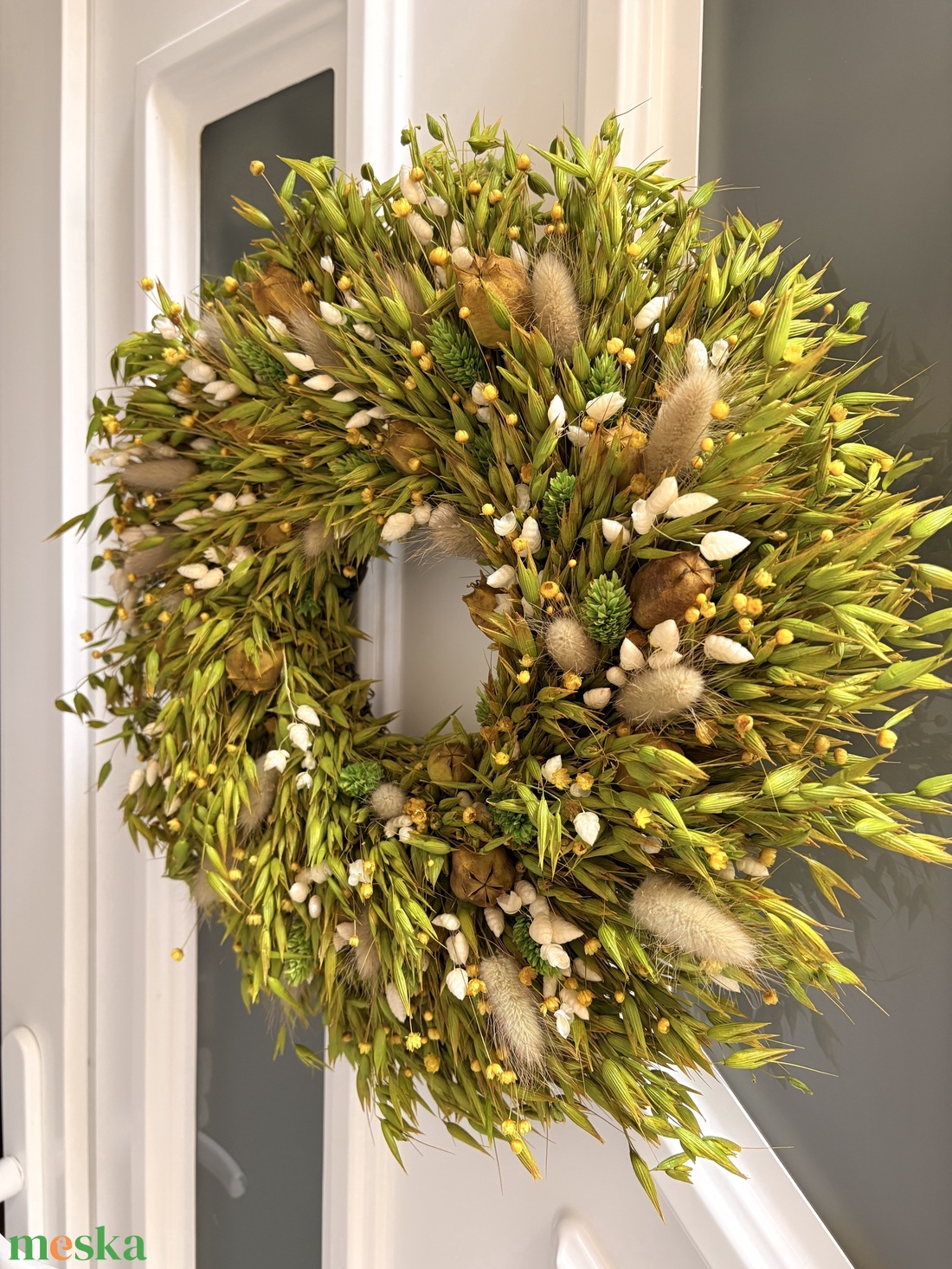 Szárazvirág ajtókopogtató - otthon & életmód - dekoráció - ajtó- és ablak dekoráció - ajtódísz & kopogtató - Meska.hu