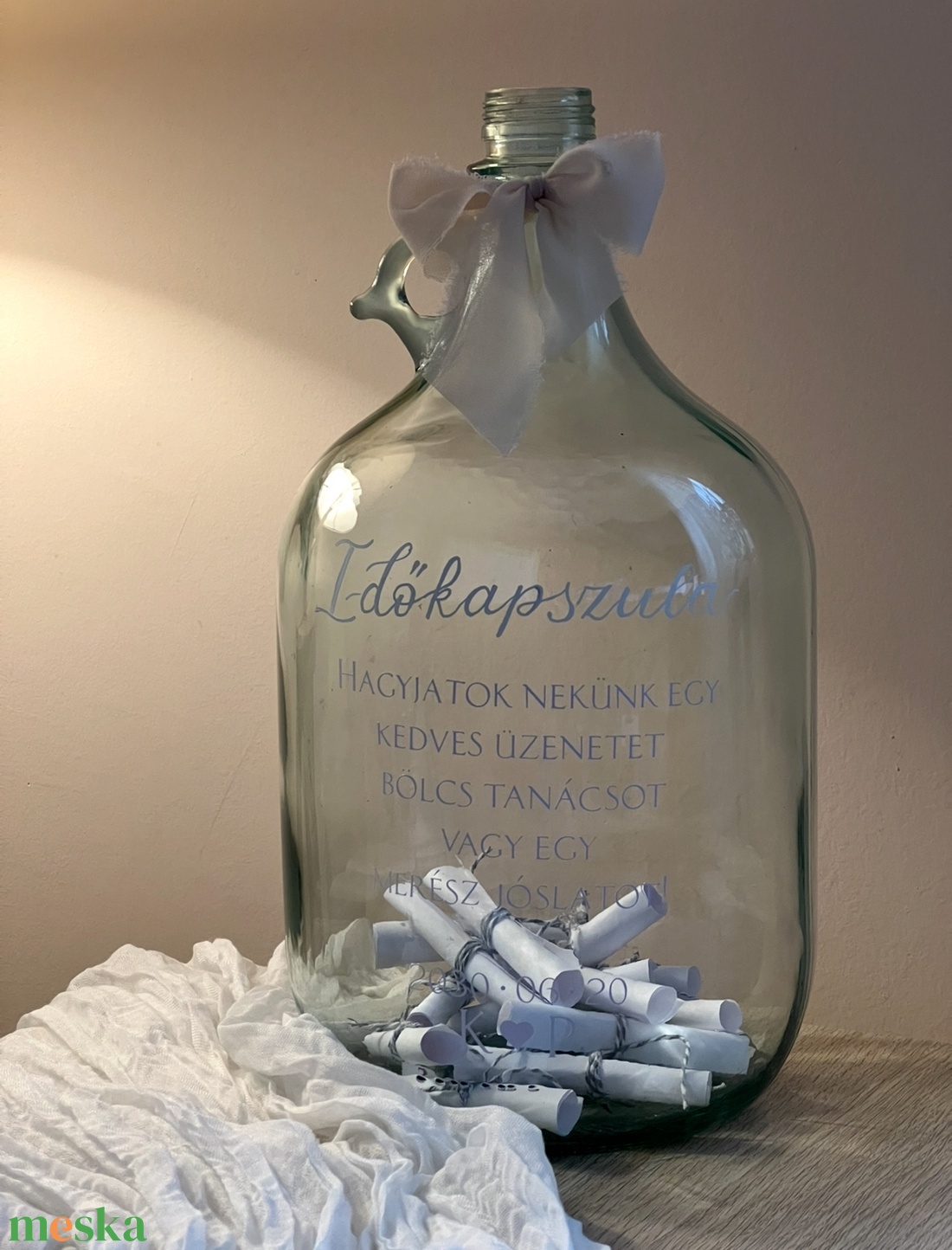 Időkapszula az emlékeknek a nagy napról - esküvő - emlék & ajándék - köszönőajándék - Meska.hu