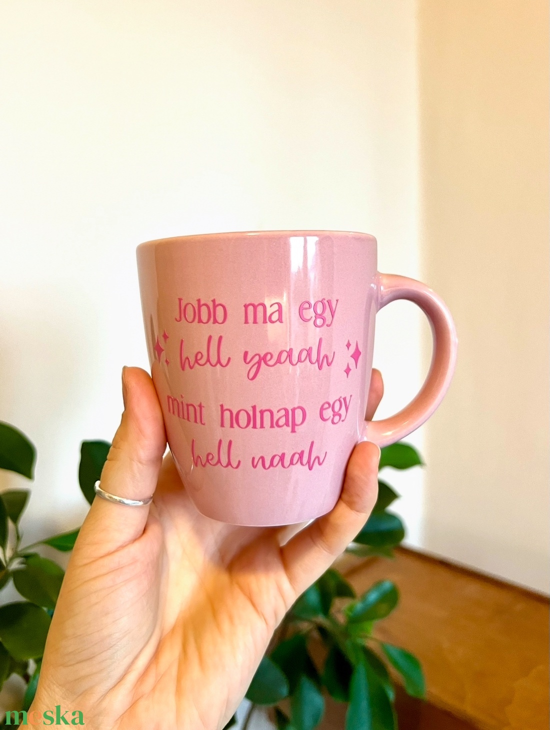 Egyedi hell yeah feliratú bögre - esküvő - emlék & ajándék - köszönőajándék - Meska.hu