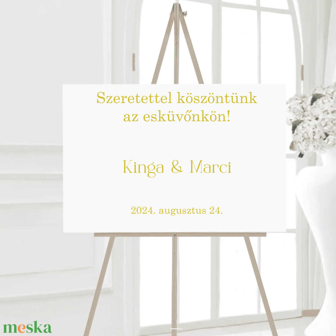 Köszöntünk az esküvőnkön! - esküvői köszöntő tábla matrica - esküvő - dekoráció - tábla & jelzés - Meska.hu