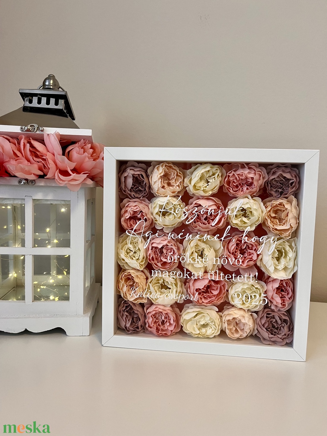 Virágos képkeret pedagógus napra tanító néninek, óvónéninek - otthon & életmód - dekoráció - kép & falikép - 3d képek - Meska.hu