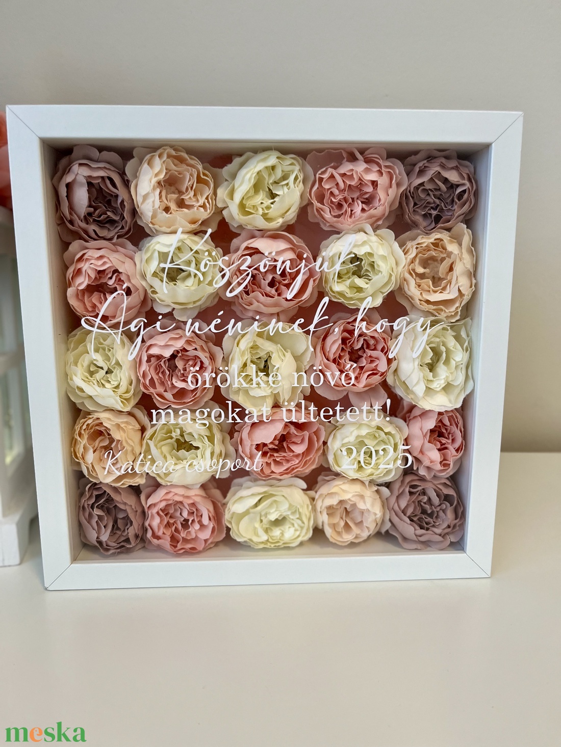 Virágos képkeret pedagógus napra tanító néninek, óvónéninek - otthon & életmód - dekoráció - kép & falikép - 3d képek - Meska.hu