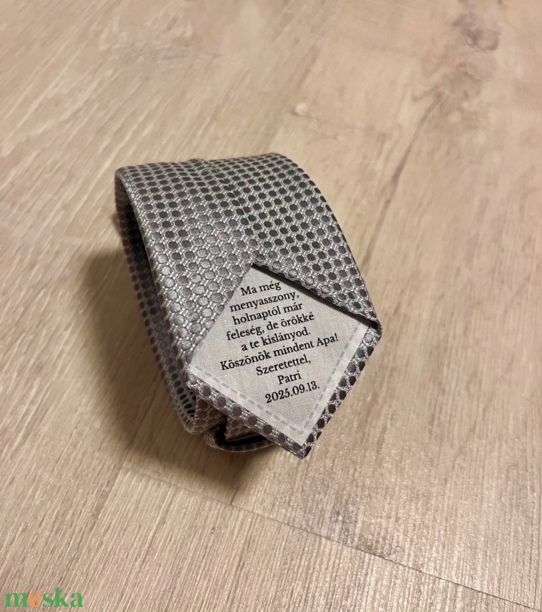 Szülőköszöntő, tanú felkérő nyakkendő saját képpel és szöveggel, ajándék díszdobozban - esküvő - emlék & ajándék - szülőköszöntő ajándék - Meska.hu