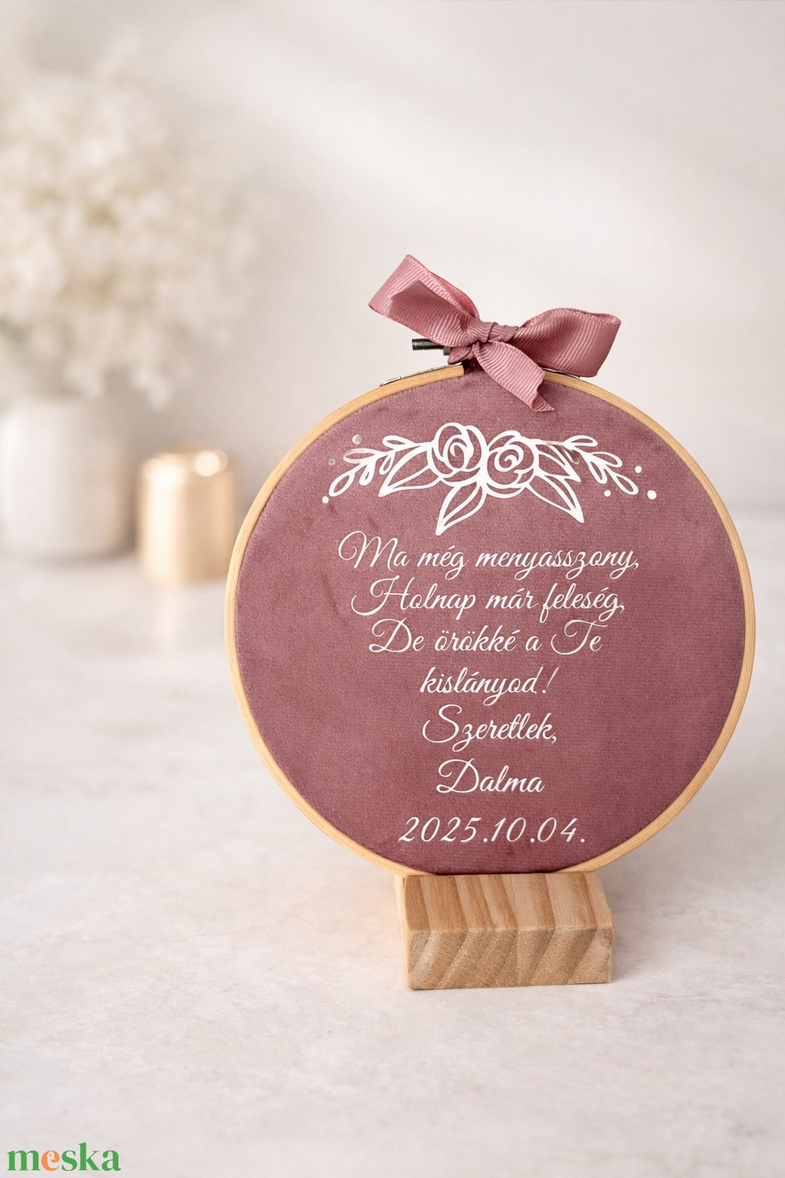 Szülőköszöntő hímzőkeret - képkeret apukáknak, anyukáknak, nagyszülőknek - esküvő - emlék & ajándék - szülőköszöntő ajándék - Meska.hu