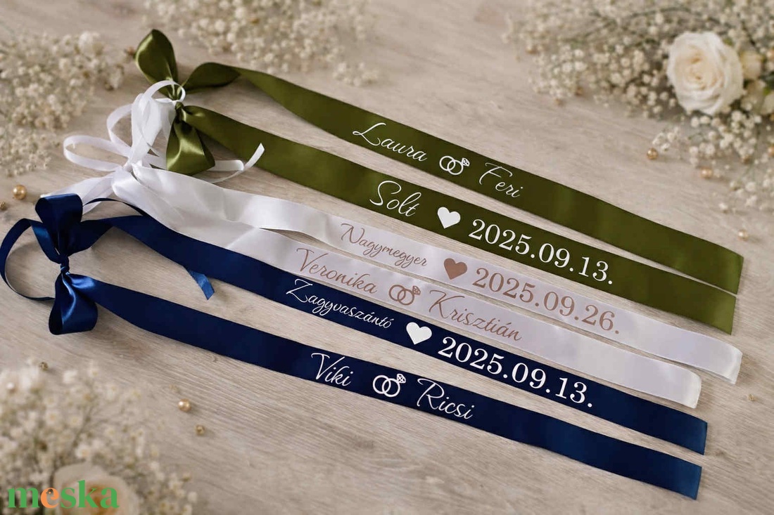 Vőfélyszalag, esküvői vőfély szalag 50mm - esküvő - dekoráció - helyszíni dekor - Meska.hu