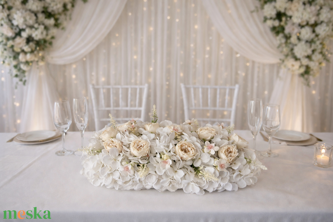 Esküvői asztaldísz, főasztaldísz - esküvő - dekoráció - asztaldísz - Meska.hu