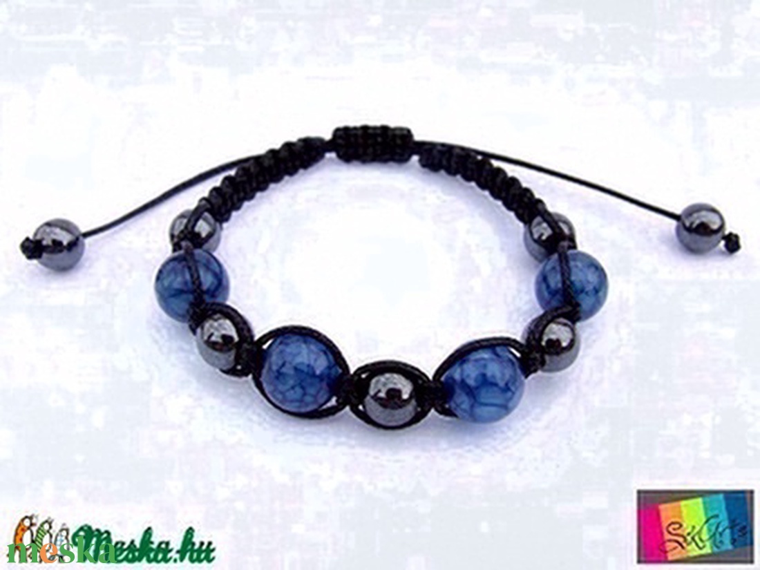 Blue dragon ásványköves shamballa karkötő -  - Meska.hu