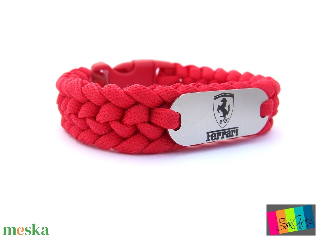 FERRARI Slim - paracord karkötő - ékszer - karkötő - fonott karkötő - Meska.hu