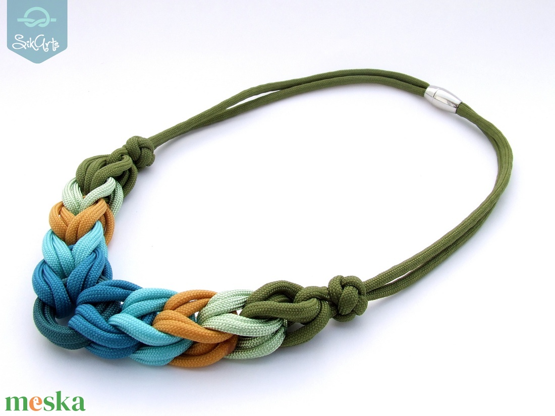 HOOP paracord nyaklánc - Green Moss - ékszer - nyaklánc - statement nyaklánc - Meska.hu HOOP paracord nyaklánc - Green Moss - ékszer - nyaklánc - statement nyaklánc - Meska.hu