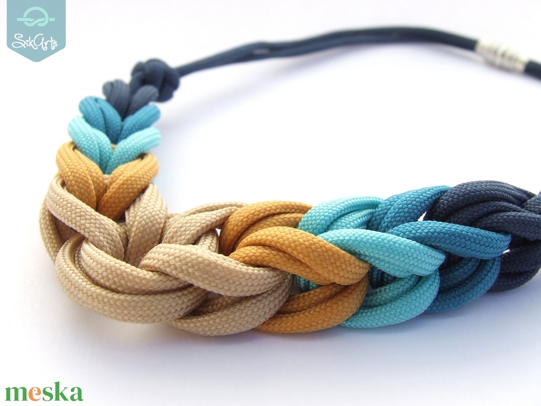HOOP paracord nyaklánc - Blue Naturally - ékszer - nyaklánc - medál nélküli nyaklánc - Meska.hu HOOP paracord nyaklánc - Blue Naturally - ékszer - nyaklánc - medál nélküli nyaklánc - Meska.hu