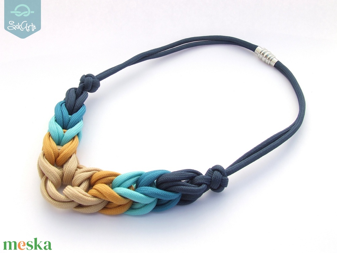 HOOP paracord nyaklánc - Blue Naturally - ékszer - nyaklánc - medál nélküli nyaklánc - Meska.hu HOOP paracord nyaklánc - Blue Naturally - ékszer - nyaklánc - medál nélküli nyaklánc - Meska.hu
