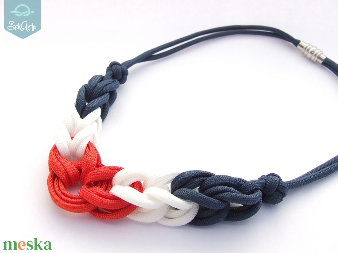 HOOP paracord nyaklánc - Sailor - ékszer - nyaklánc - medál nélküli nyaklánc - Meska.hu