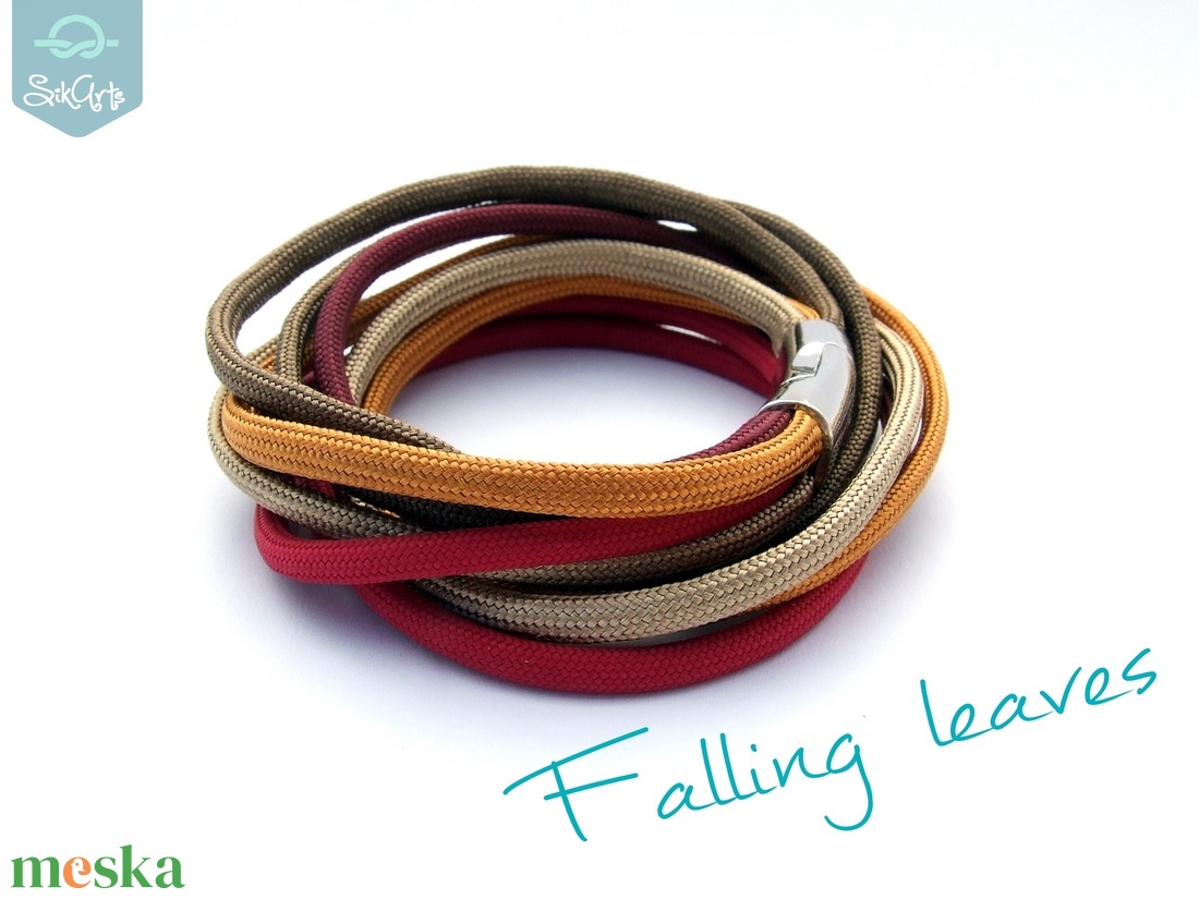 THREADS paracord karkötő - Falling Leaves - ékszer - karkötő - fonott karkötő - Meska.hu