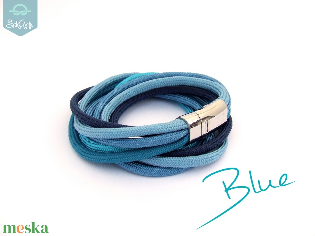 THREADS paracord karkötő - Blue - ékszer - karkötő - fonott karkötő - Meska.hu