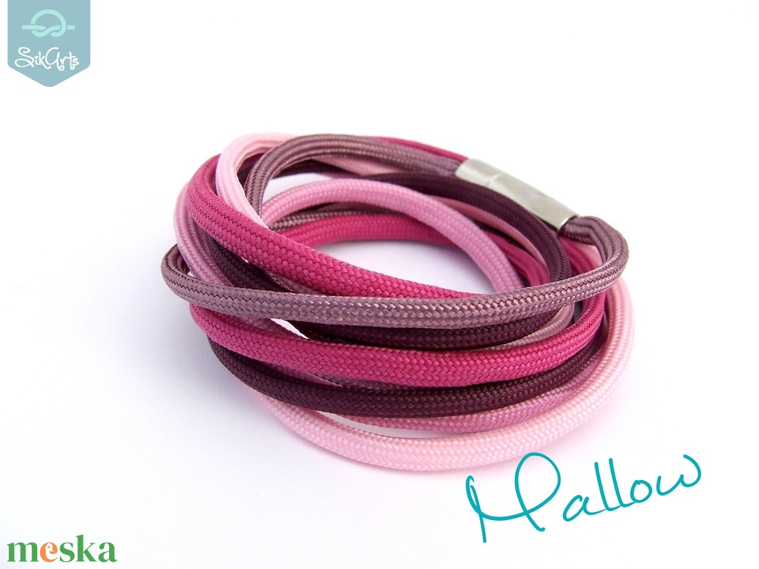 THREADS paracord karkötő - Mallow - ékszer - karkötő - fonott karkötő - Meska.hu