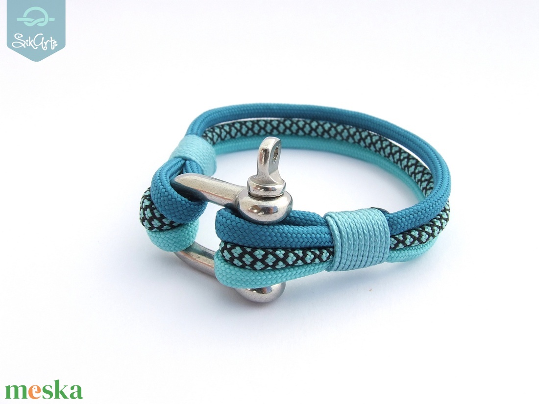 NAUTICAL paracord karkötő - Turquoise Diamond - ékszer - karkötő - fonott karkötő - Meska.hu NAUTICAL paracord karkötő - Turquoise Diamond - ékszer - karkötő - fonott karkötő - Meska.hu
