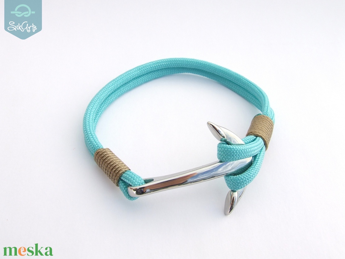 Anchor paracord karkötő - Turquoise - ékszer - karkötő - karkötő medállal - Meska.hu Anchor paracord karkötő - Turquoise - ékszer - karkötő - karkötő medállal - Meska.hu