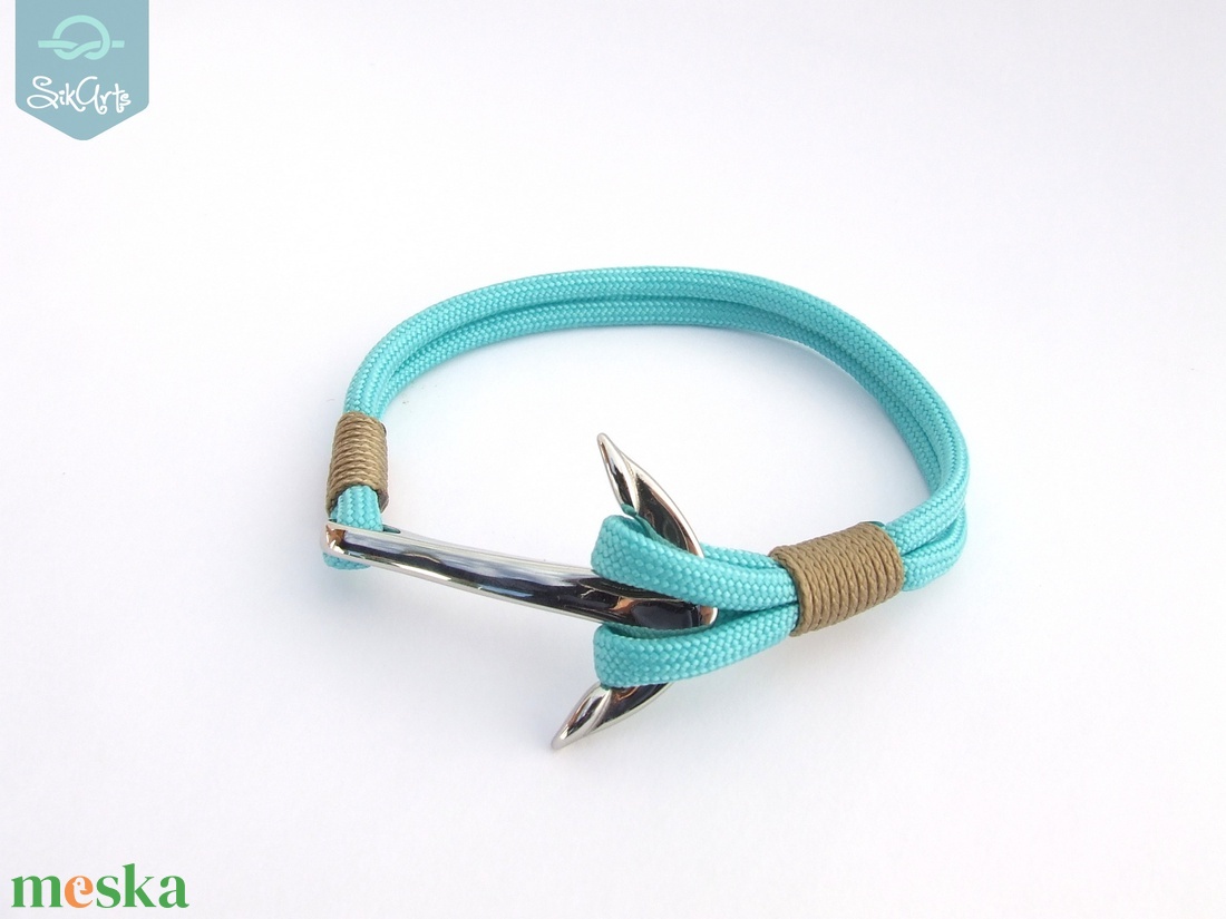 Anchor paracord karkötő - Turquoise - ékszer - karkötő - karkötő medállal - Meska.hu Anchor paracord karkötő - Turquoise - ékszer - karkötő - karkötő medállal - Meska.hu