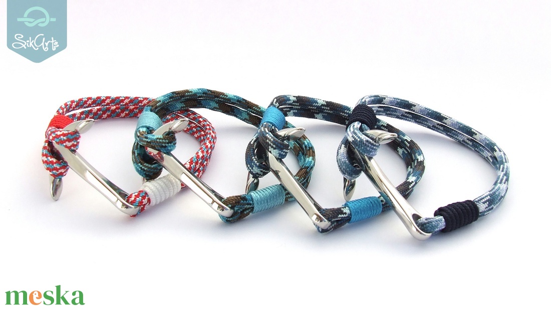 Anchor paracord karkötő - Blue Jeans - ékszer - karkötő - karkötő medállal - Meska.hu