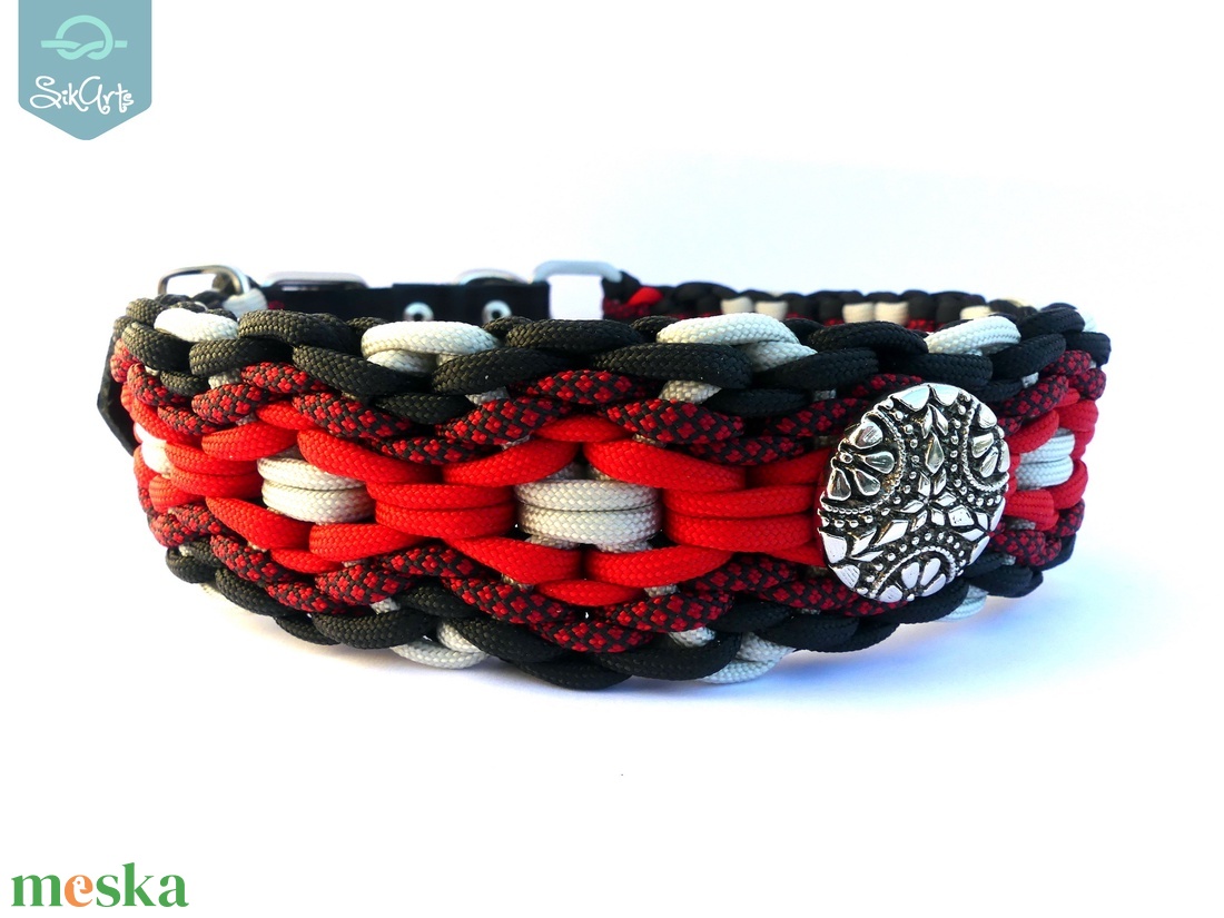  Paracord kutyanyakörv - ALPENWUTZ - otthon & életmód - kisállatoknak - kutyáknak - kutya nyakörv - Meska.hu