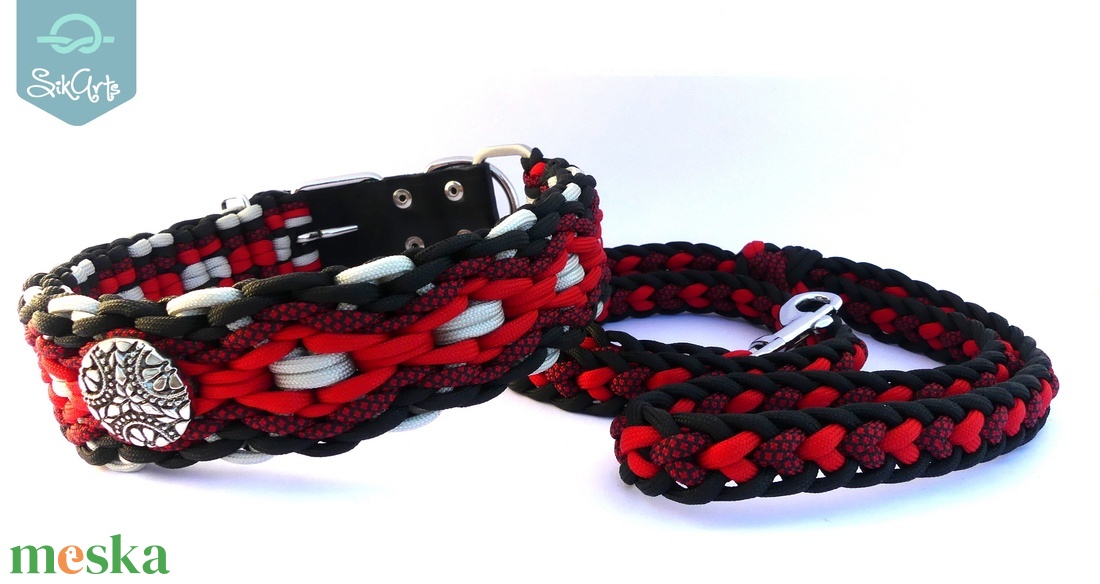 Paracord póráz és nyakörv szett III. - otthon & életmód - kisállatoknak - kutyáknak - kutya nyakörv - Meska.hu Paracord póráz és nyakörv szett III. - otthon & életmód - kisállatoknak - kutyáknak - kutya nyakörv - Meska.hu