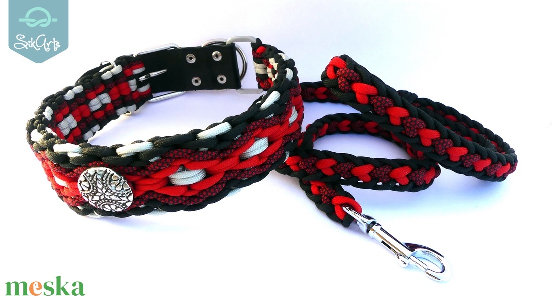 Paracord póráz és nyakörv szett III. - otthon & életmód - kisállatoknak - kutyáknak - kutya nyakörv - Meska.hu Paracord póráz és nyakörv szett III. - otthon & életmód - kisállatoknak - kutyáknak - kutya nyakörv - Meska.hu