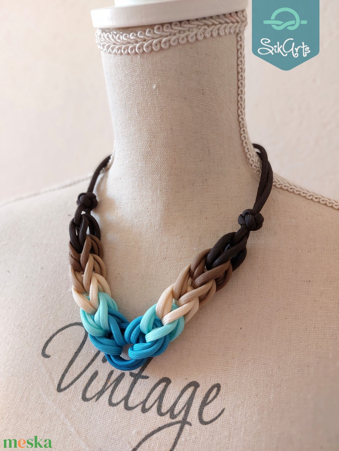 HOOP paracord nyaklánc - Turquoise Heart - ékszer - nyaklánc - medál nélküli nyaklánc - Meska.hu HOOP paracord nyaklánc - Turquoise Heart - ékszer - nyaklánc - medál nélküli nyaklánc - Meska.hu
