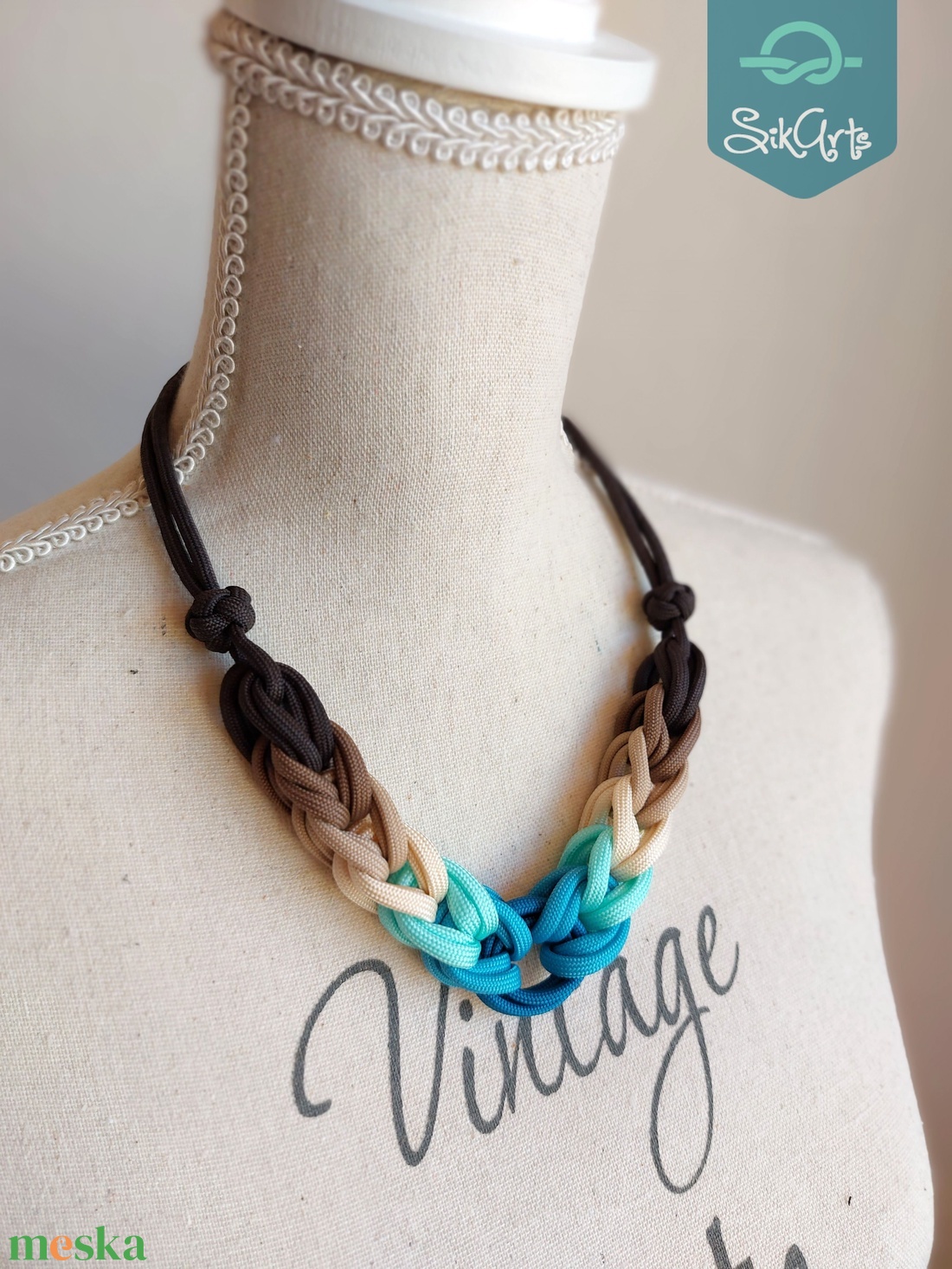 HOOP paracord nyaklánc - Turquoise Heart - ékszer - nyaklánc - medál nélküli nyaklánc - Meska.hu HOOP paracord nyaklánc - Turquoise Heart - ékszer - nyaklánc - medál nélküli nyaklánc - Meska.hu