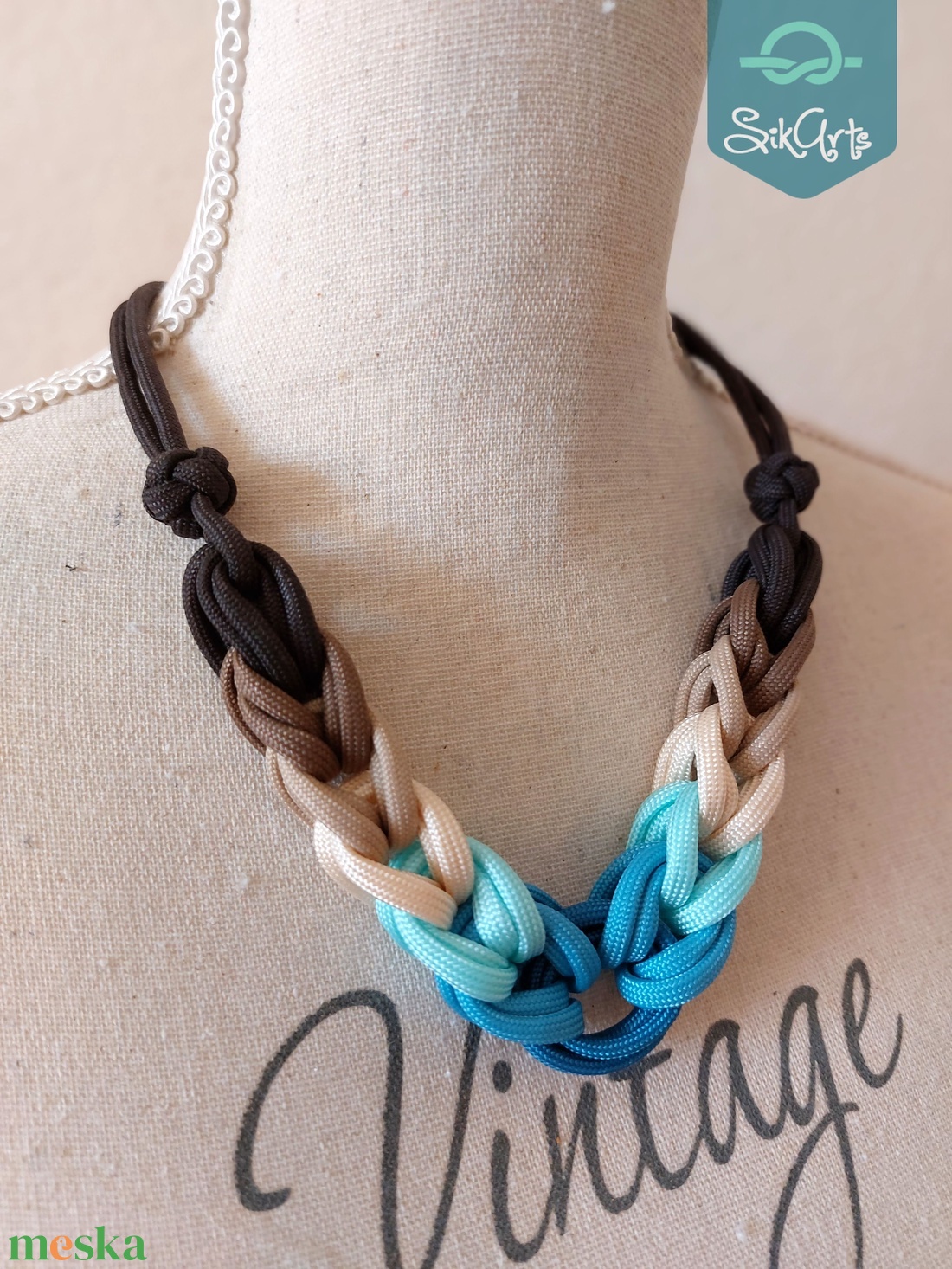 HOOP paracord nyaklánc - Turquoise Heart - ékszer - nyaklánc - medál nélküli nyaklánc - Meska.hu HOOP paracord nyaklánc - Turquoise Heart - ékszer - nyaklánc - medál nélküli nyaklánc - Meska.hu