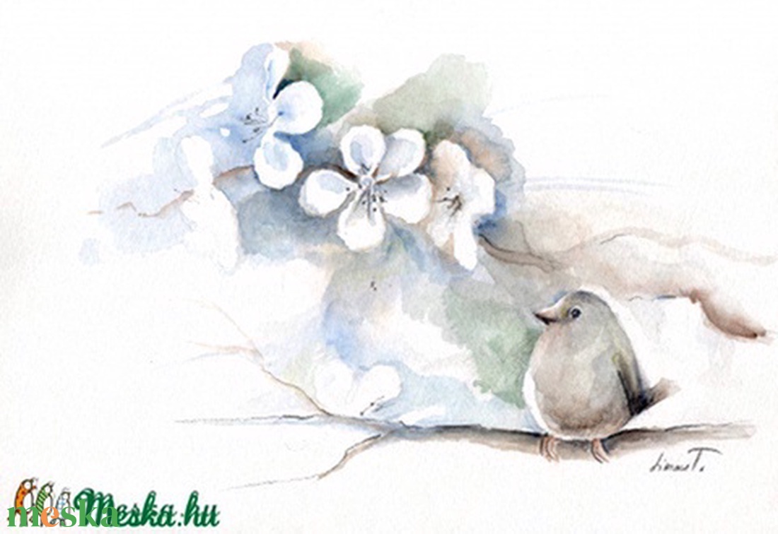 Tavaszi szél vizet áraszt IV. - művészet - festmény - akvarell - Meska.hu