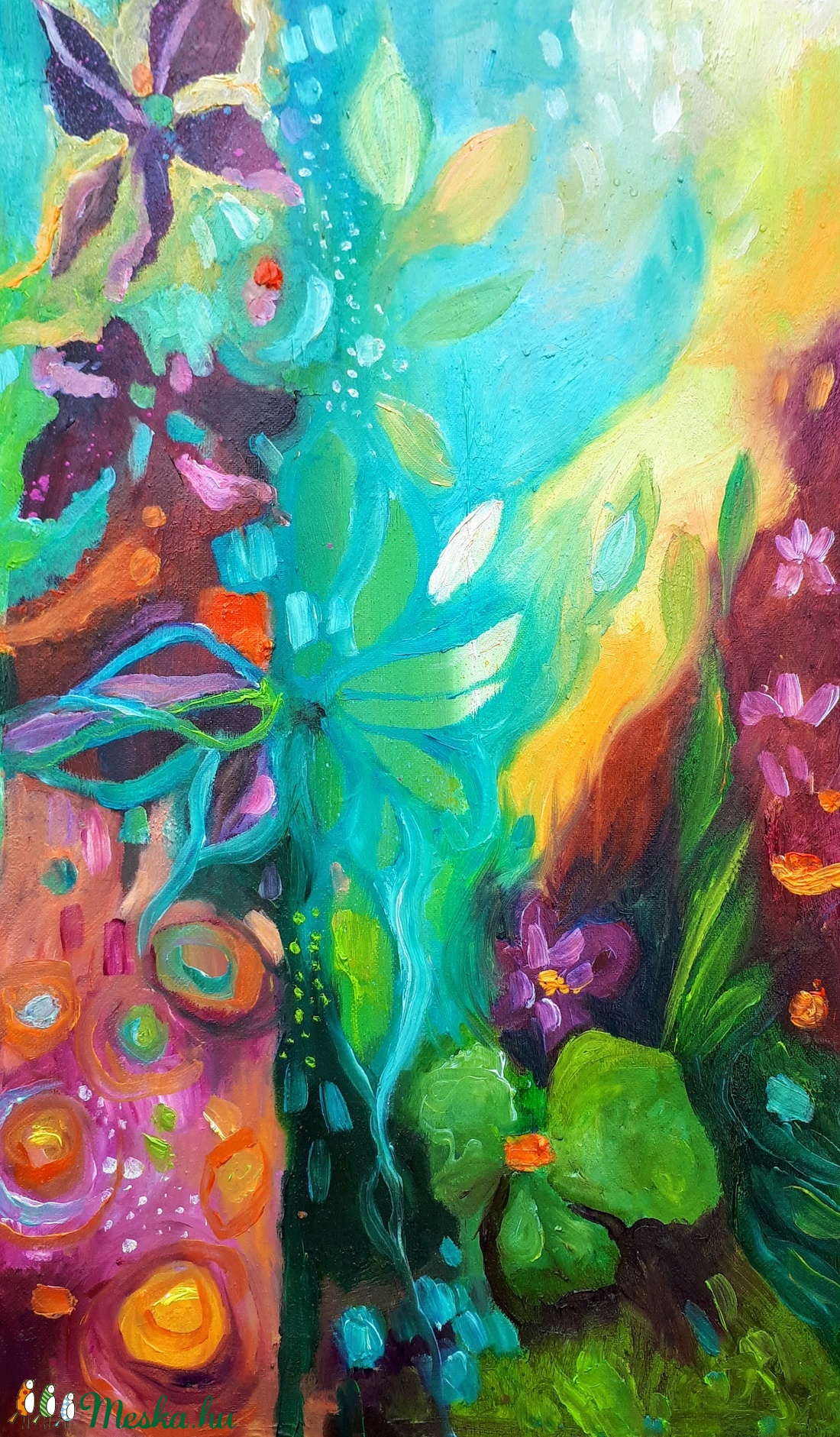 Kertben (50x30cm) - művészet - festmény - olajfestmény - Meska.hu Kertben (50x30cm) - művészet - festmény - olajfestmény - Meska.hu