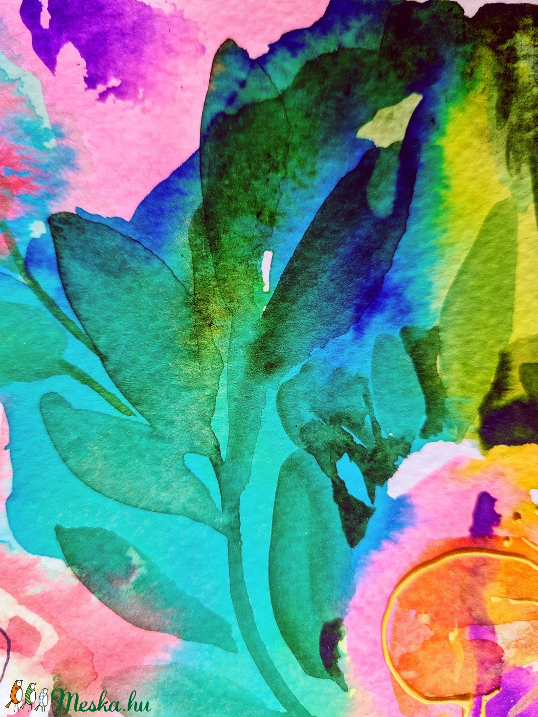 Nyár a kertben 2. (30x40cm) - művészet - festmény - akvarell - Meska.hu