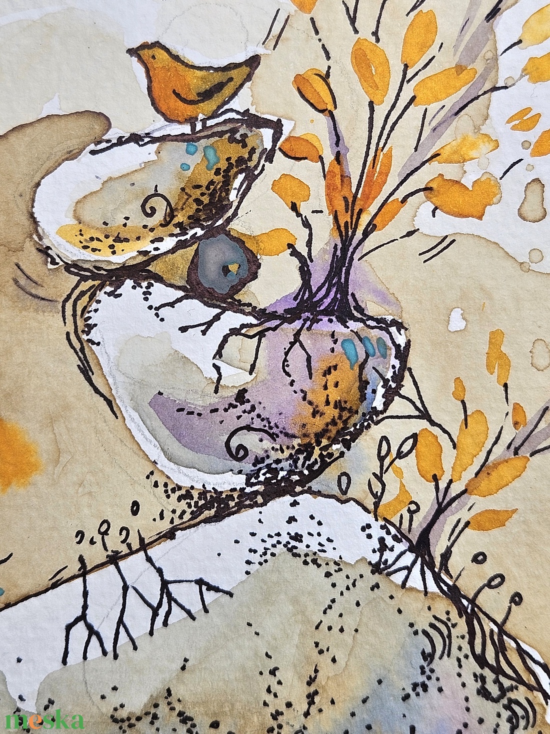 Zen 2024. 1. - művészet - festmény - akvarell - Meska.hu