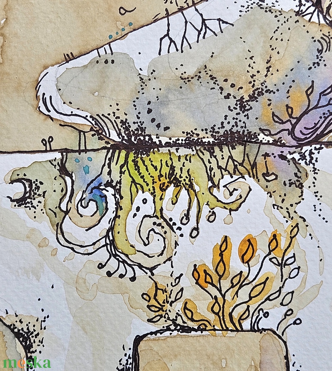 Zen 2024. 1. - művészet - festmény - akvarell - Meska.hu