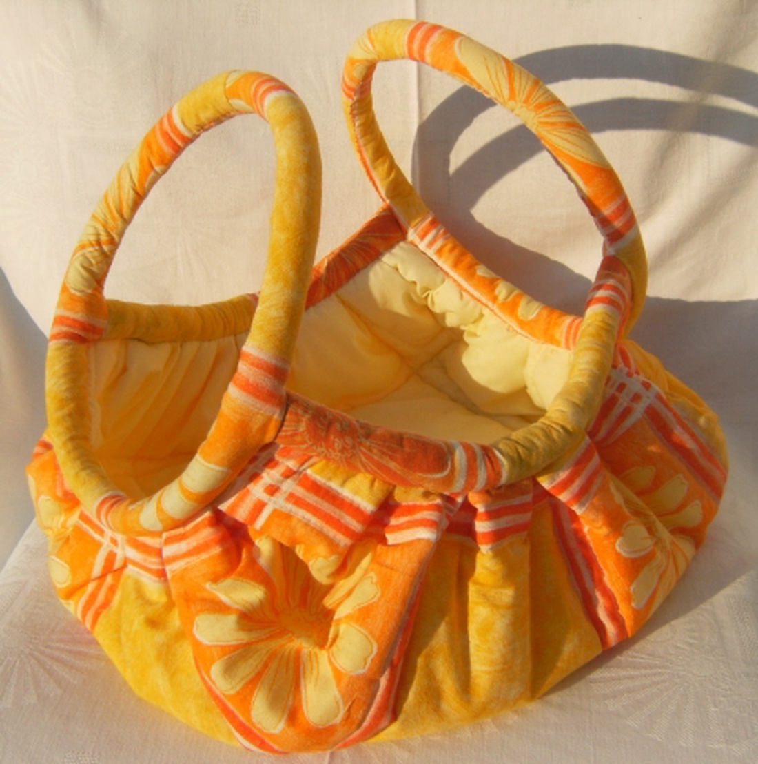 Sárga Textil Kosár -  - Meska.hu