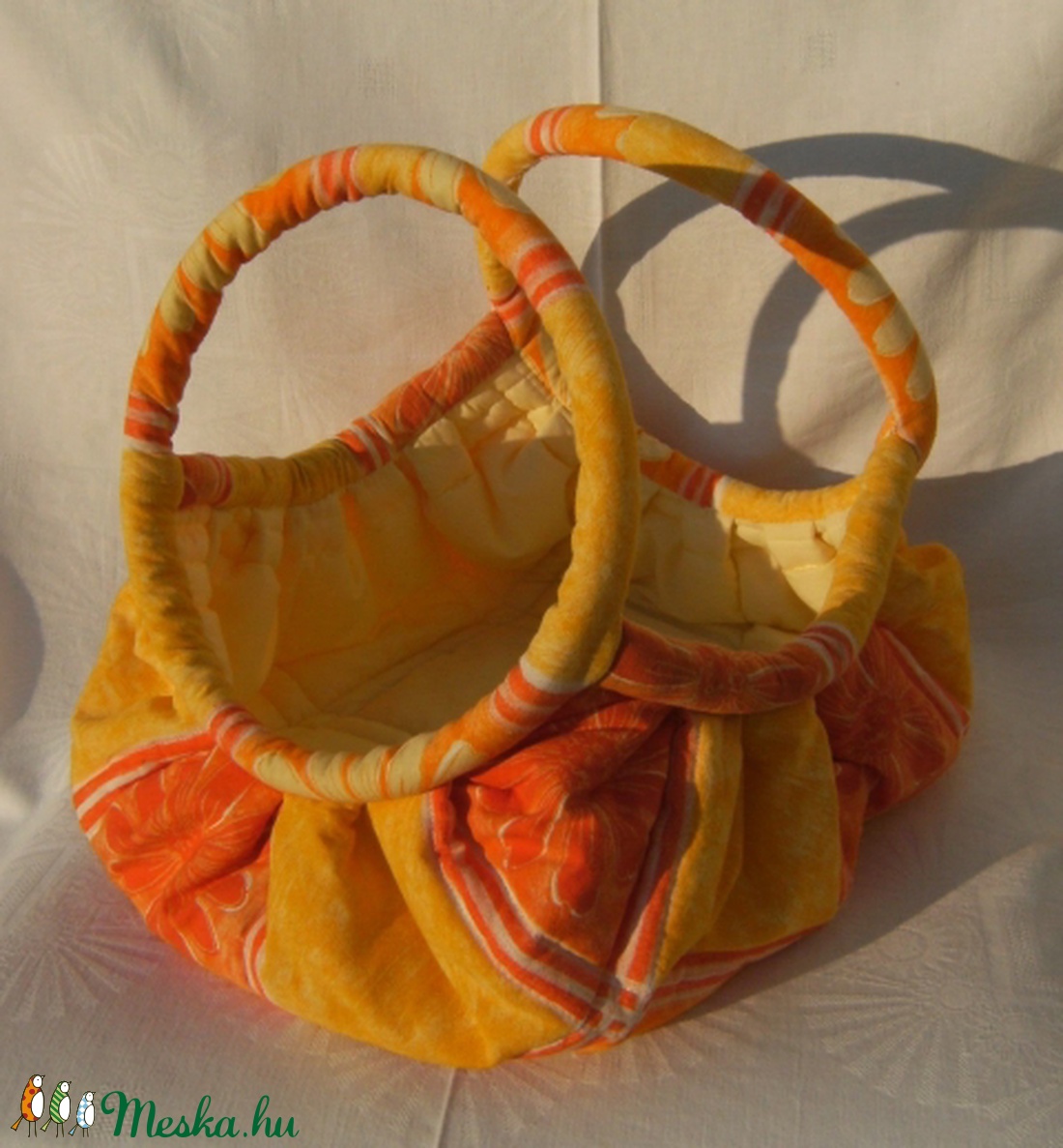 Sárga Textil Kosár -  - Meska.hu