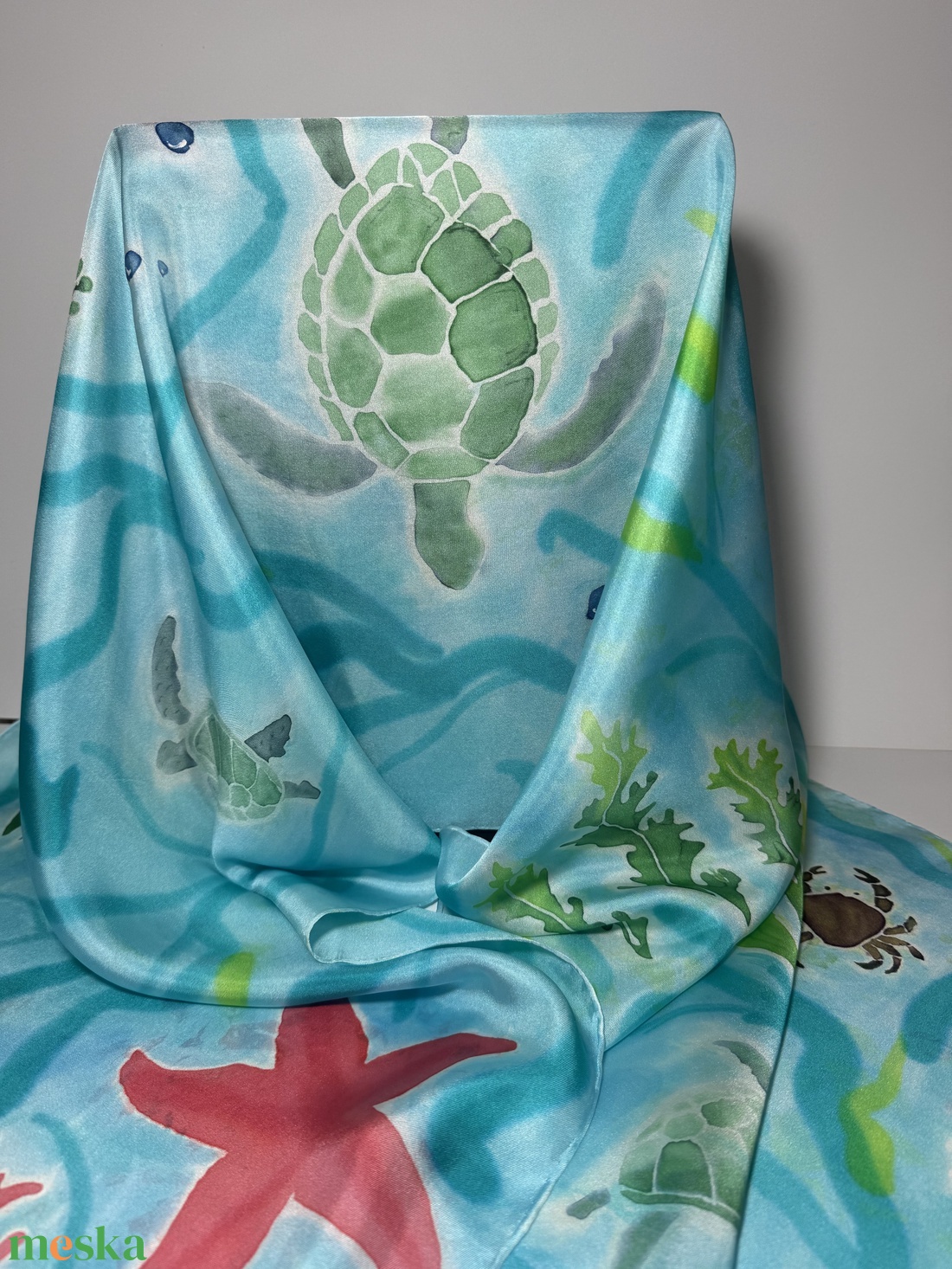 Tengeri mintás kézzel festett selyemsál - ruha & divat - sál, sapka, kendő - sál - Meska.hu Tengeri mintás kézzel festett selyemsál - ruha & divat - sál, sapka, kendő - sál - Meska.hu