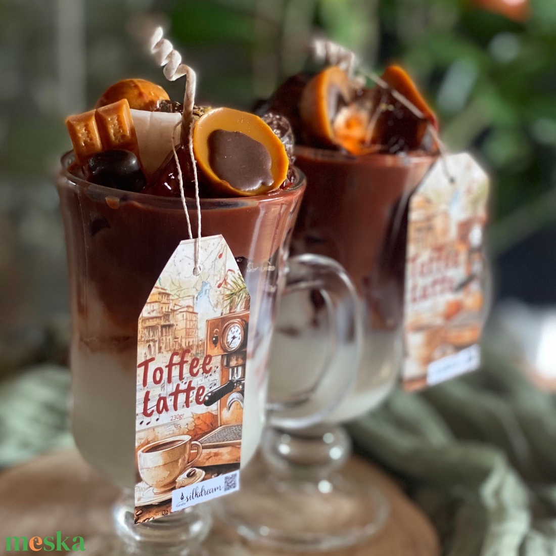 Karamellás Latte illatú gyertya  - otthon & életmód - gyertya, illat, aroma - gyertya - Meska.hu