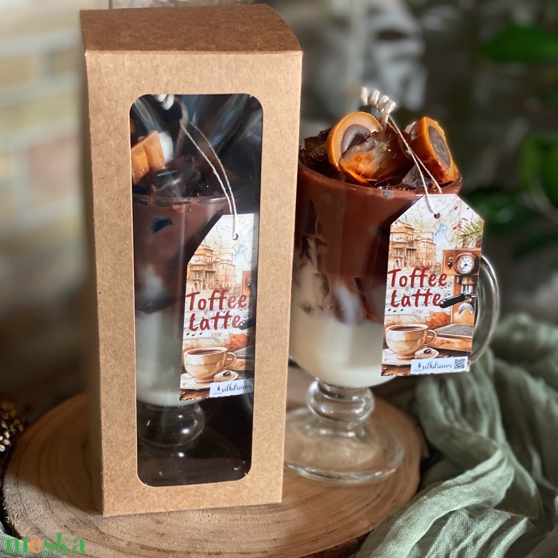 Karamellás Latte illatú gyertya  - otthon & életmód - gyertya, illat, aroma - gyertya - Meska.hu