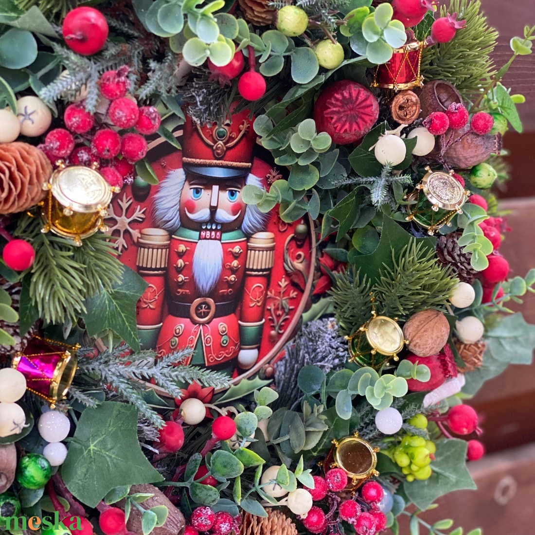 Nagyméretű Diótörős Karácsonyi kopogtató ajtódísz koszorú - otthon & életmód - dekoráció - ajtó- és ablak dekoráció - ajtódísz & kopogtató - Meska.hu Nagyméretű Diótörős Karácsonyi kopogtató ajtódísz koszorú - otthon & életmód - dekoráció - ajtó- és ablak dekoráció - ajtódísz & kopogtató - Meska.hu