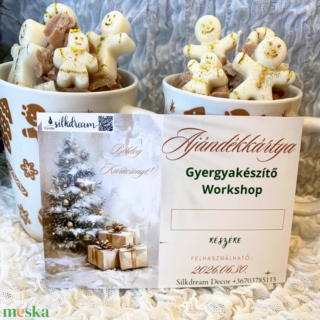 Gyertyakészítő  Élmény Workshop Ajándékkártya Karácsonyi - diy (csináld magad) - workshop & tanfolyam - Meska.hu