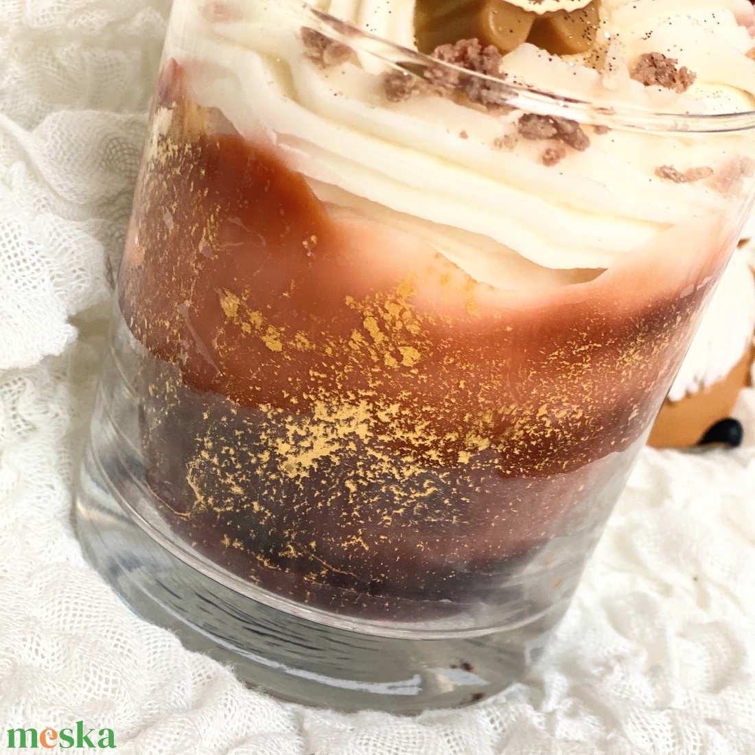 Mézeskalács illatú Karácsonyi habos szójagyertya - otthon & életmód - gyertya, illat, aroma - gyertya - Meska.hu