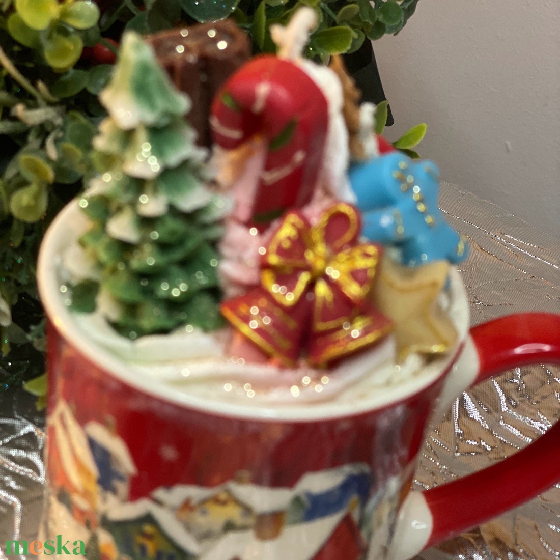 Piros falu desszert gyertya szójaviaszból - otthon & életmód - gyertya, illat, aroma - gyertya - Meska.hu