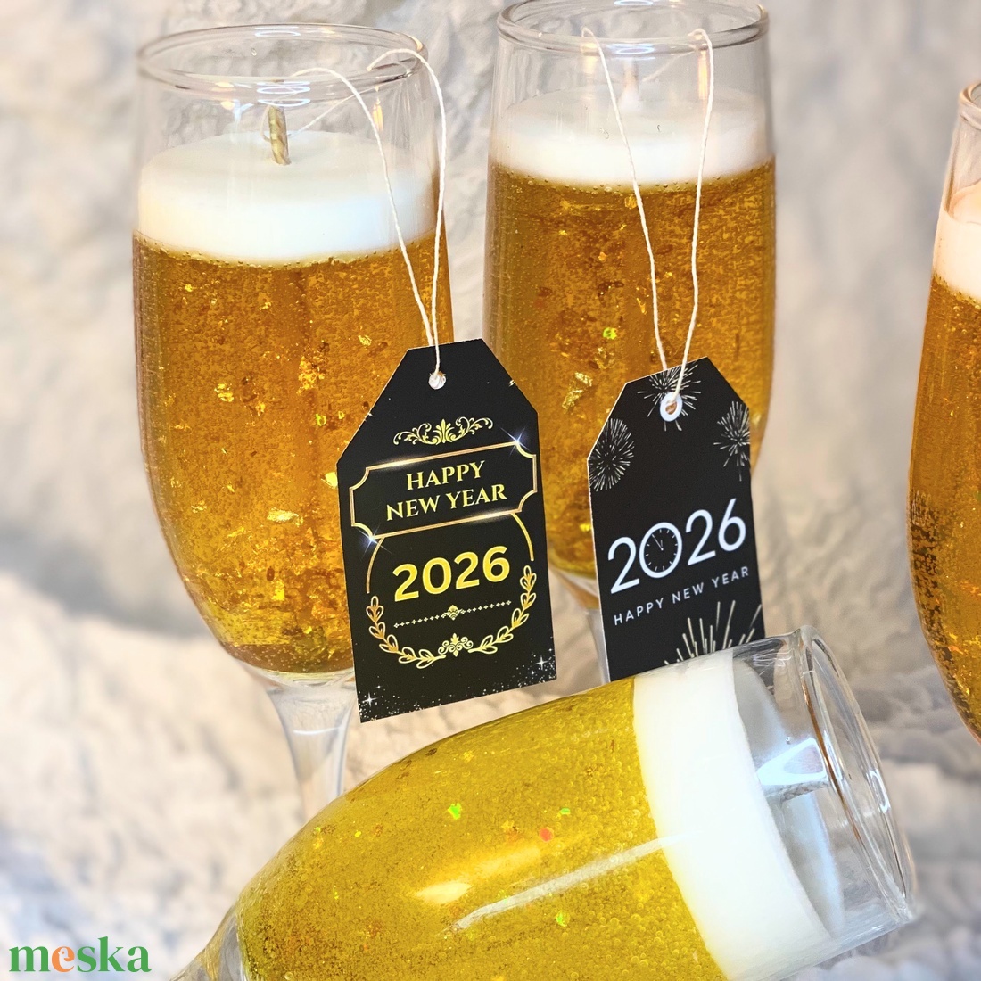 2026 Pezsgő gyertya illattal  - otthon & életmód - gyertya, illat, aroma - gyertya - Meska.hu