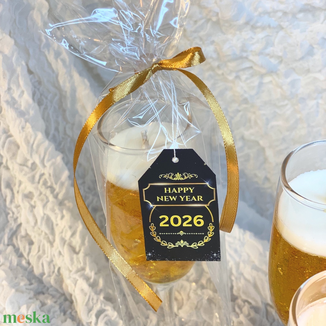 2026 Pezsgő gyertya illattal  - otthon & életmód - gyertya, illat, aroma - gyertya - Meska.hu