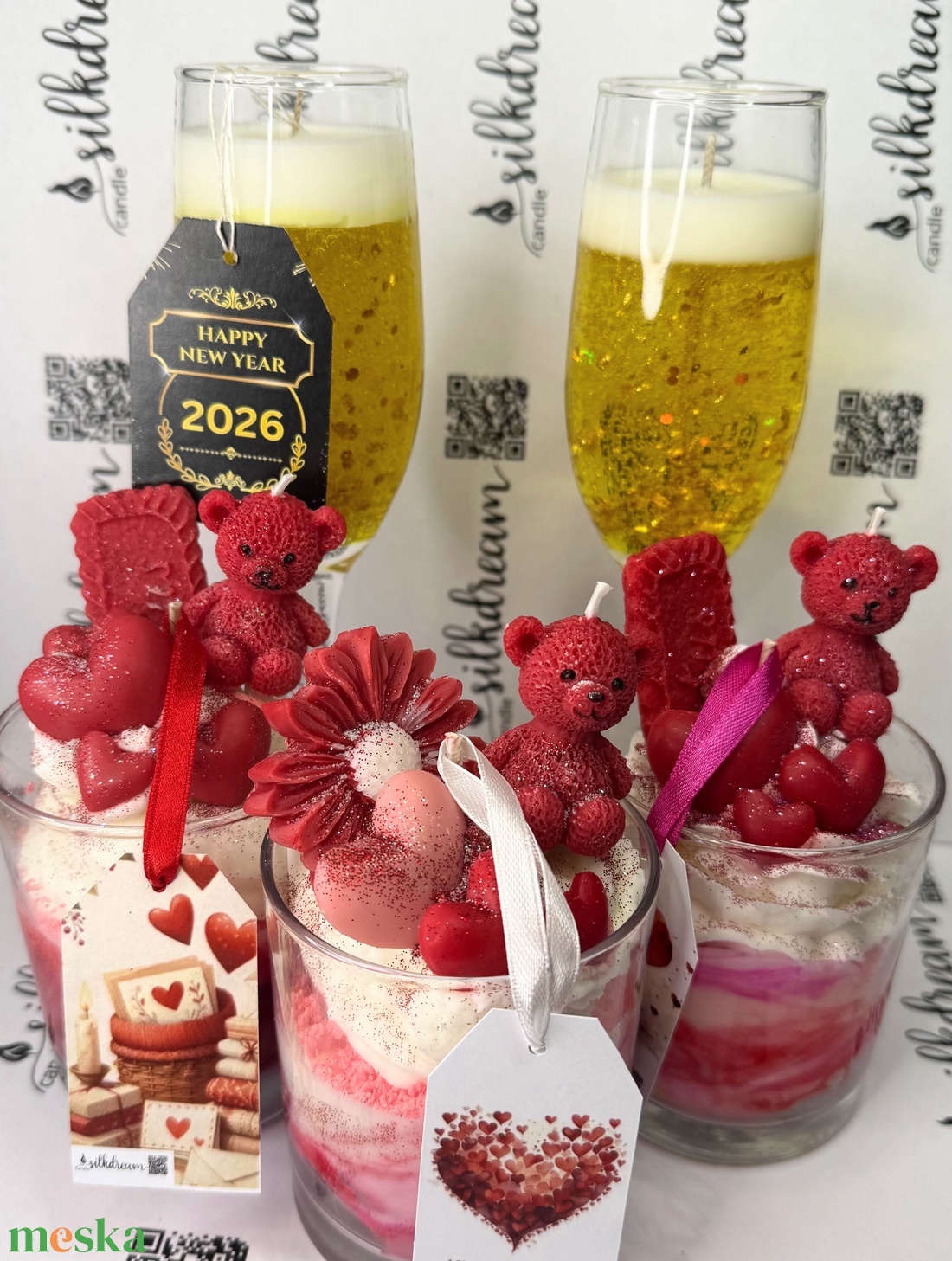 Valentin napi szója gyertya  üvegben  - otthon & életmód - gyertya, illat, aroma - gyertya - Meska.hu