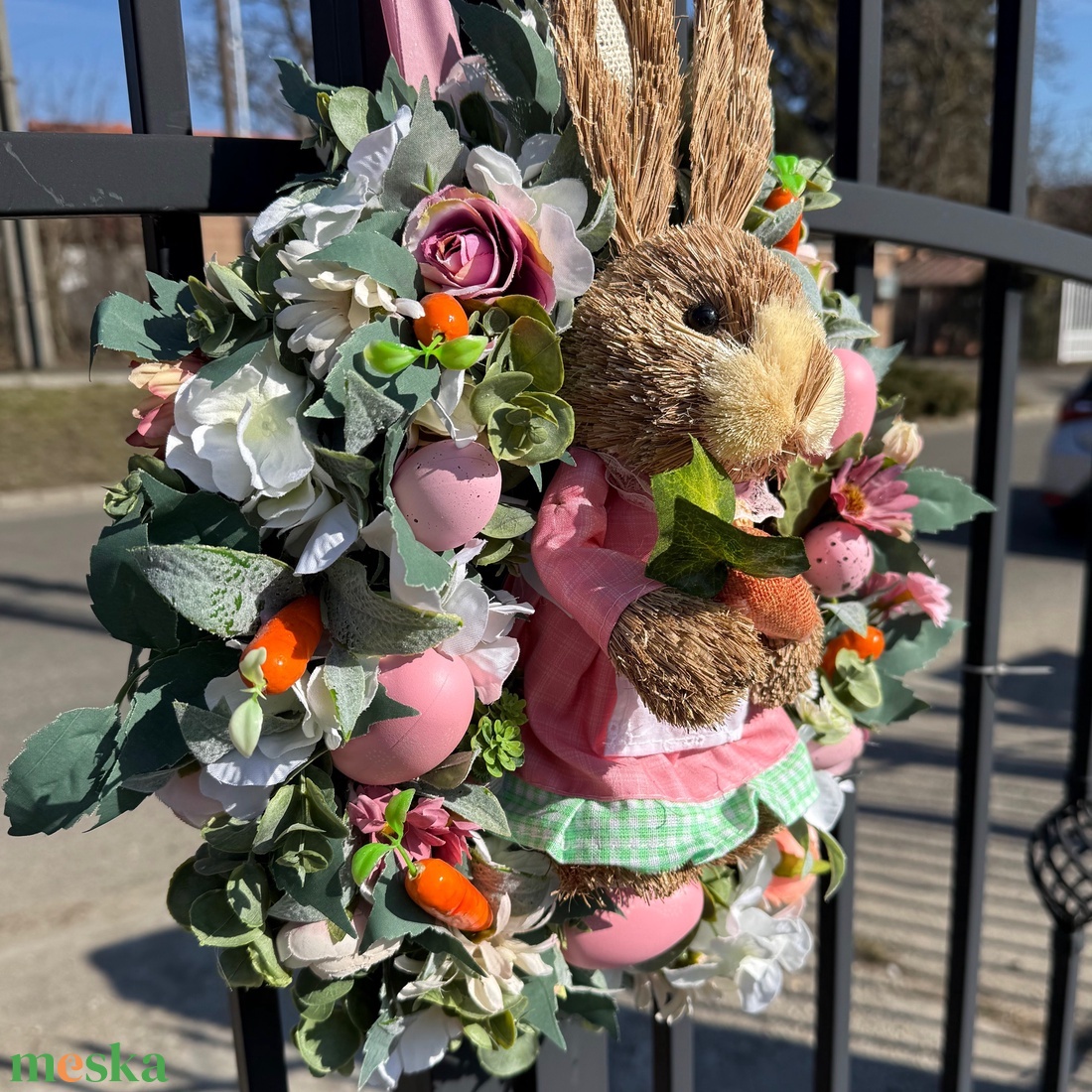 Nagy Nyuszis Húsvéti kopogtató ajtódísz No1 - otthon & életmód - dekoráció - ajtó- és ablak dekoráció - ajtódísz & kopogtató - Meska.hu